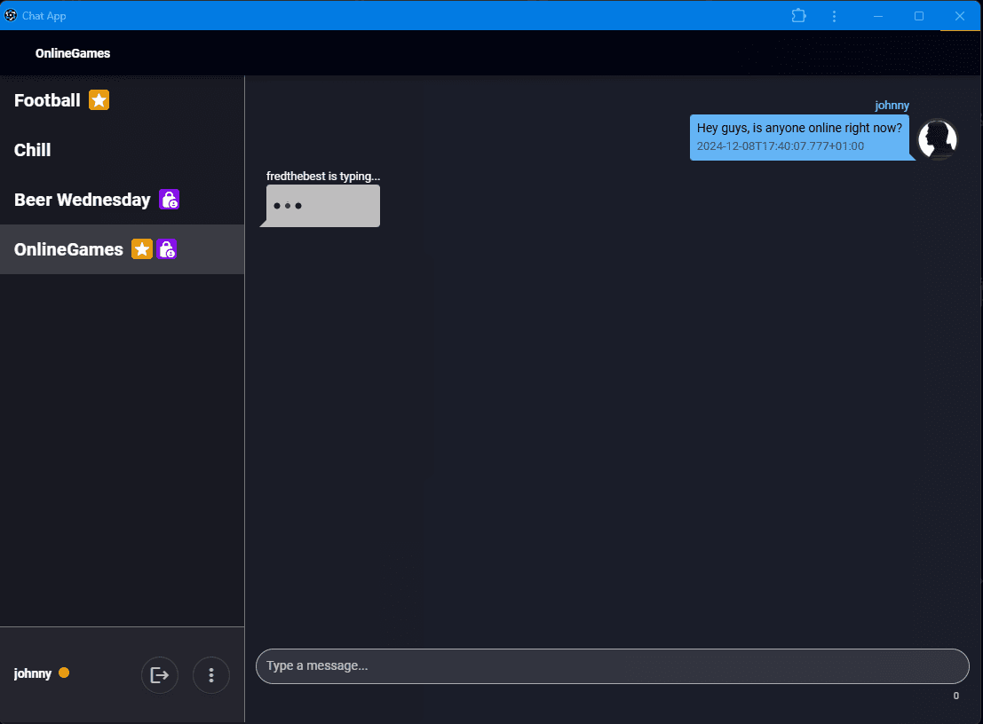 Chat Application project screenshot